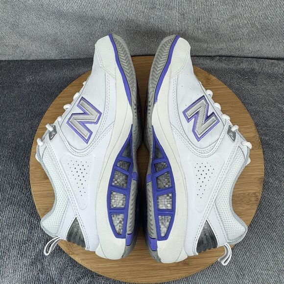 New Balance Shoes Womens Size 9.5 White Purple 806 Tennis Court Sneakers WC806W - Picture 7 of 10